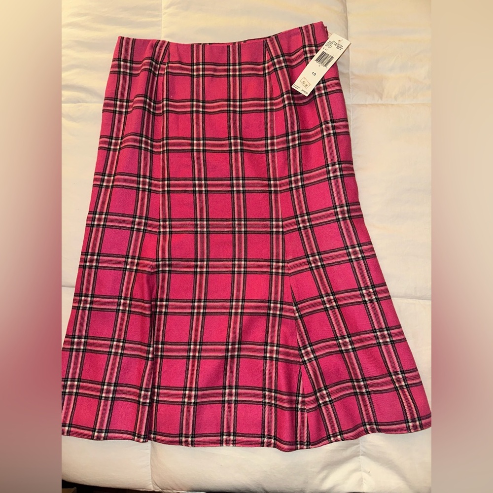 Jones New York Pinky Plaid Pink Women's Skirt 💕💐🌷🩷